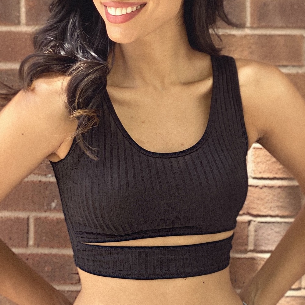 Black Crop top
